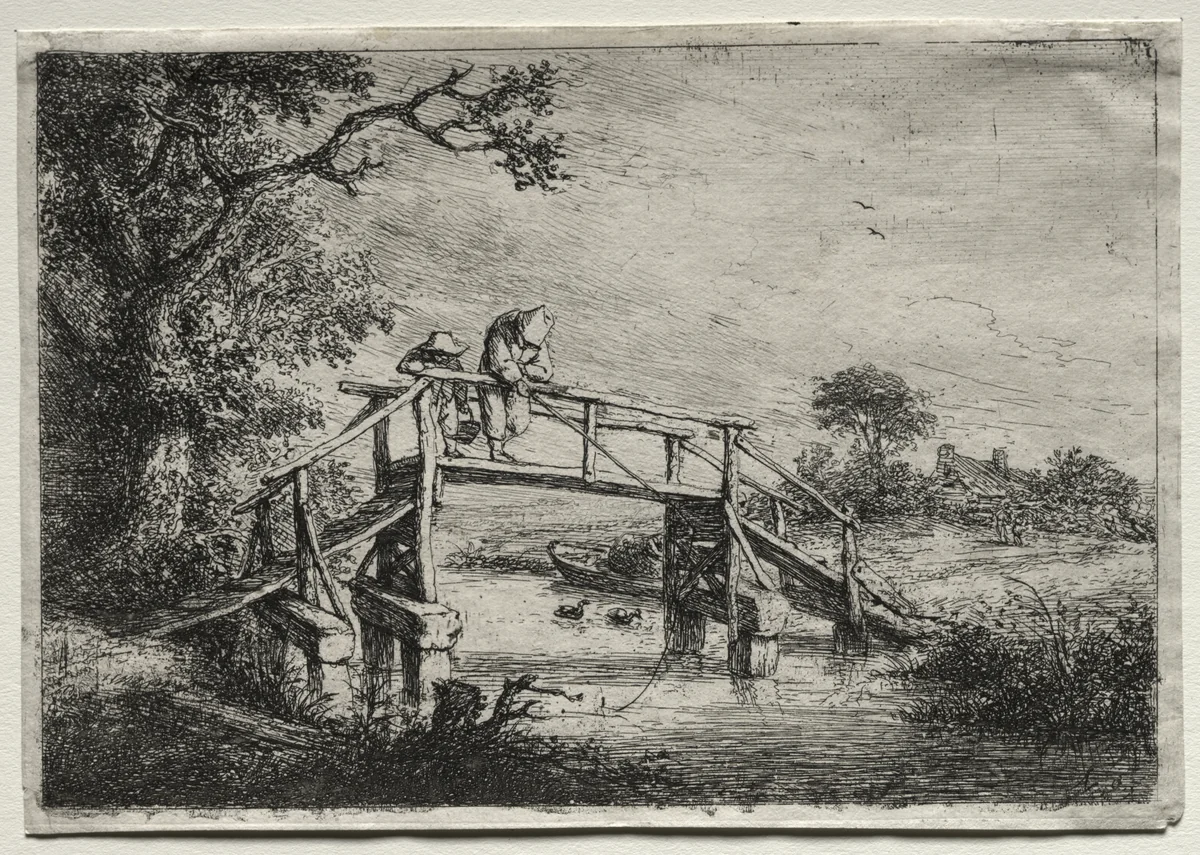 The Anglers by Adriaen van Ostade, print, 1642-1652