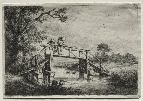 The Anglers by Adriaen van Ostade, print, 1642-1652
