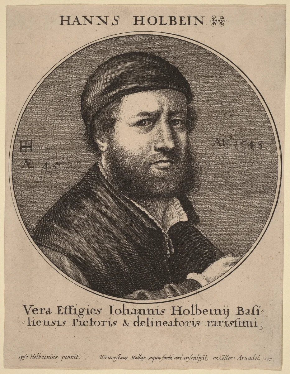 Hans Holbein the Younger by Wenceslaus Hollar
Hans Holbein the younger, print, 1647
