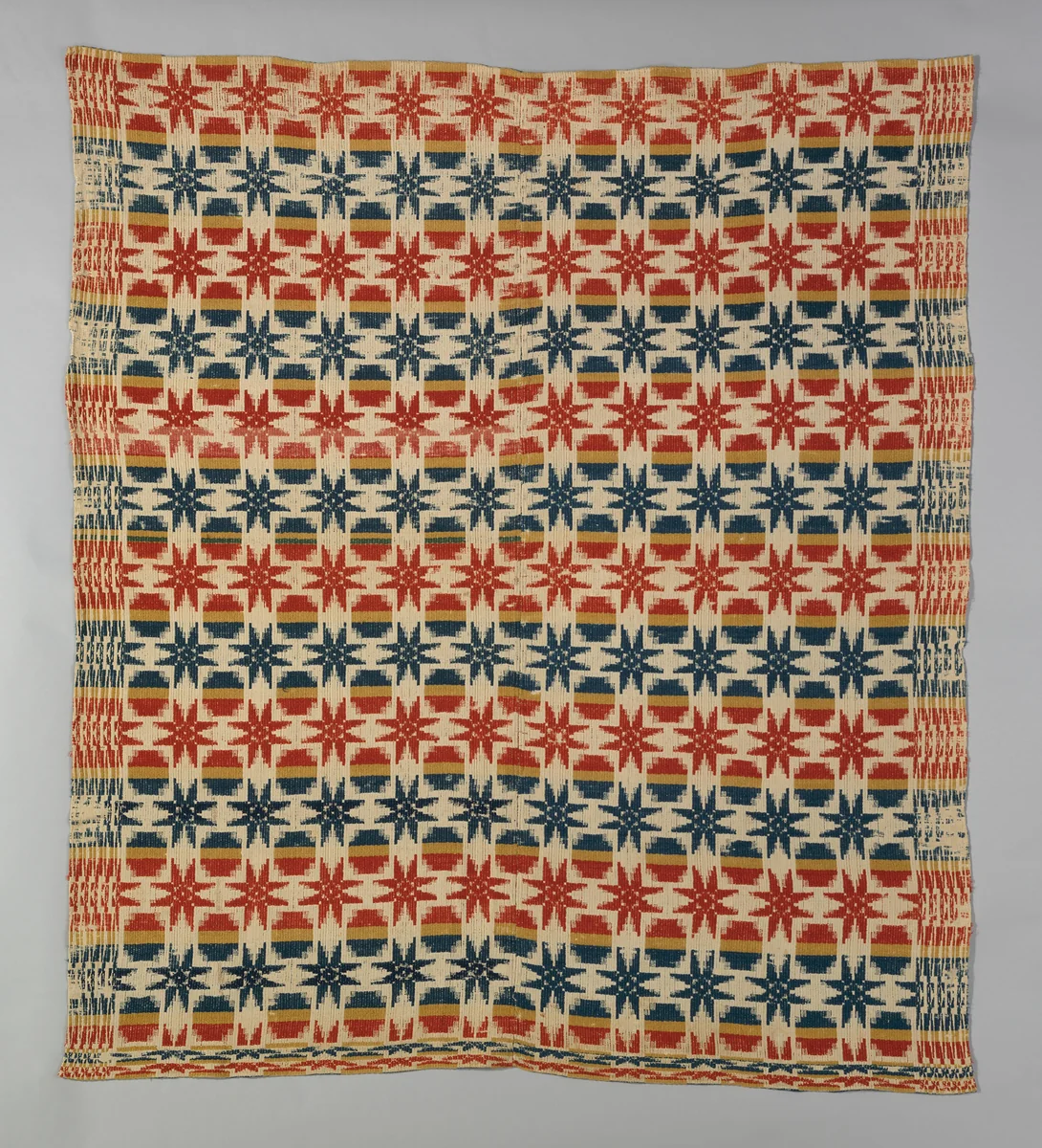 Coverlet by anonymous, textile, 1820-1840