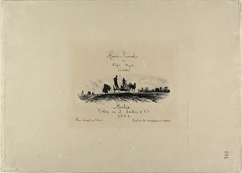 Title page, from Radierversuche by Adolph Menzel, print, 1844