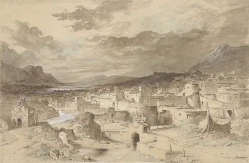 De stad Enochia by Charles Marie Bouton, drawing, 1791-1853
