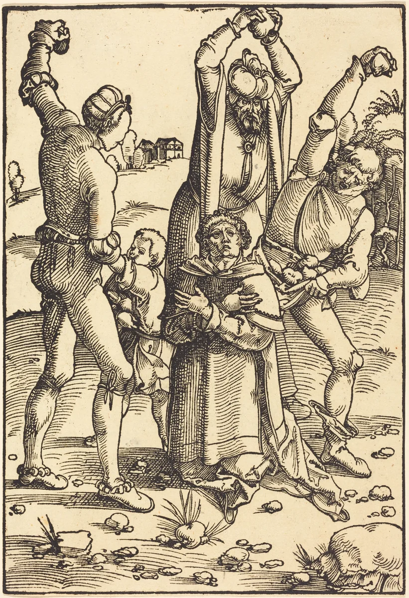 The Stoning of Saint Stephen by Hans Baldung Grien, print, 1484-1545