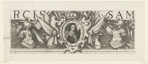 Beleg van Saint Martin op het Île de Ré, juli-november 1627 (randwerk, deel middenboven) by Michel Lasne, print, 1629-1631