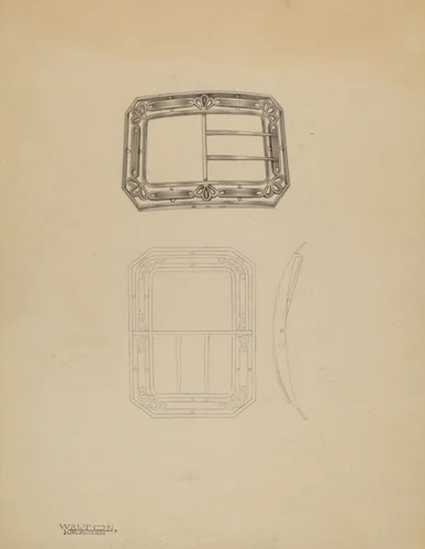 Lady's Shoe Buckle by Kalamian Walton, index of american design, 1937