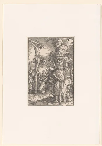 Christus aan het kruis by anonymous, print, 1521