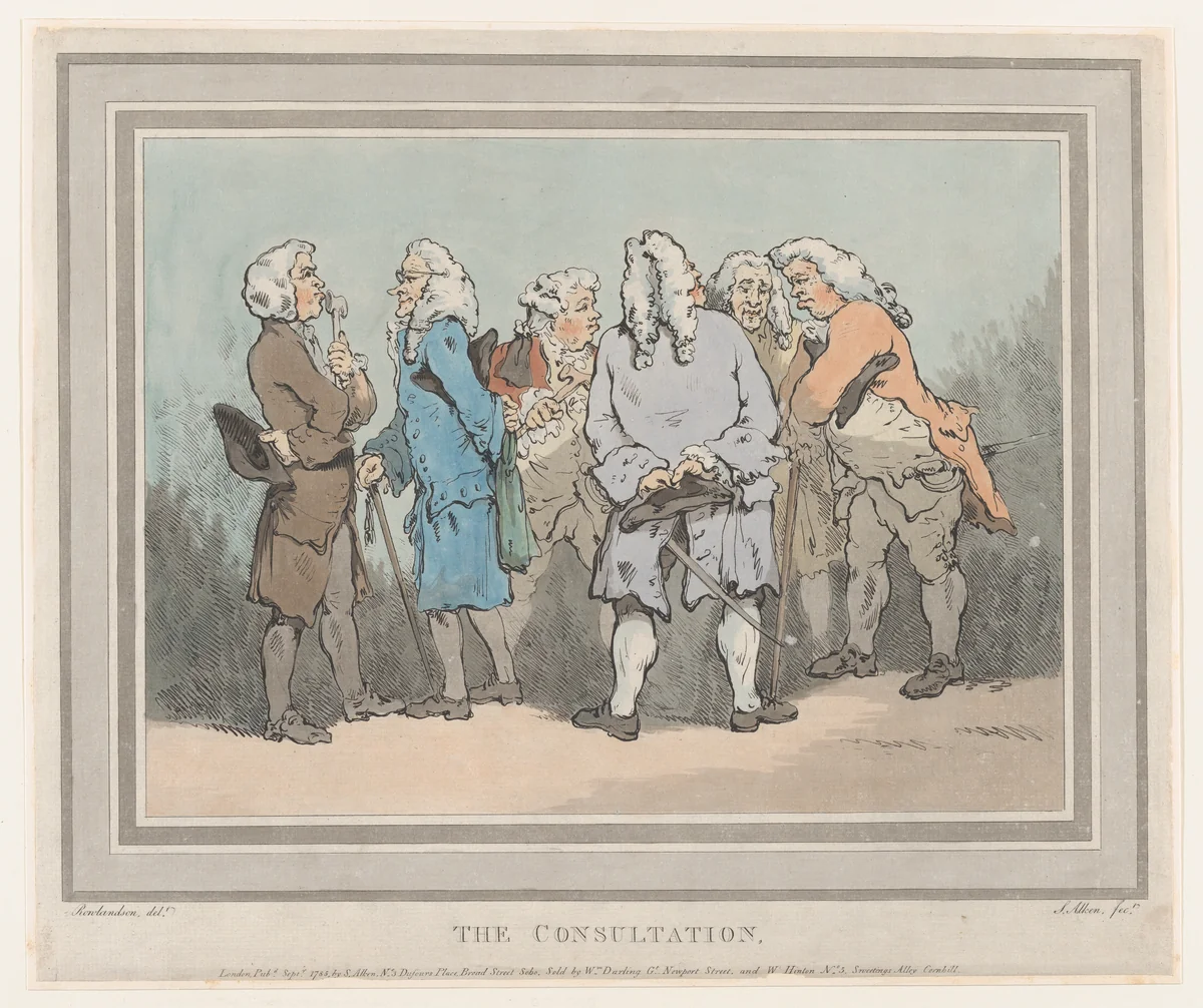 The Consultation by Thomas Rowlandson, print, 1785