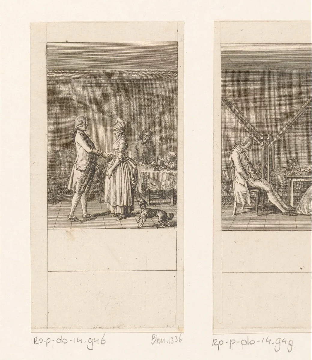 Huwelijk uit eigenbelang by Daniel Nikolaus Chodowiecki, print, 1788