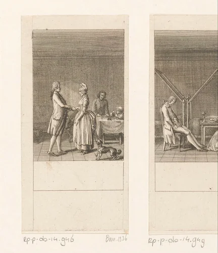 Huwelijk uit eigenbelang by Daniel Nikolaus Chodowiecki, print, 1788