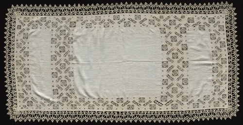 Needlepoint (Cutwork) and Bobbin Lace Cloth by Unknown, textile, 1500-1599