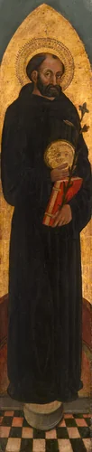 Saint Nicholas of Tolentino from an Augustinian altarpiece by Italian, painting, 1450-1475