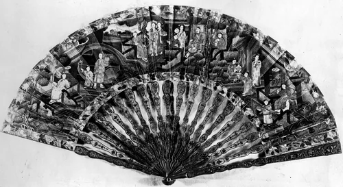 Mandarin Fan by China, textile, 1701-1800