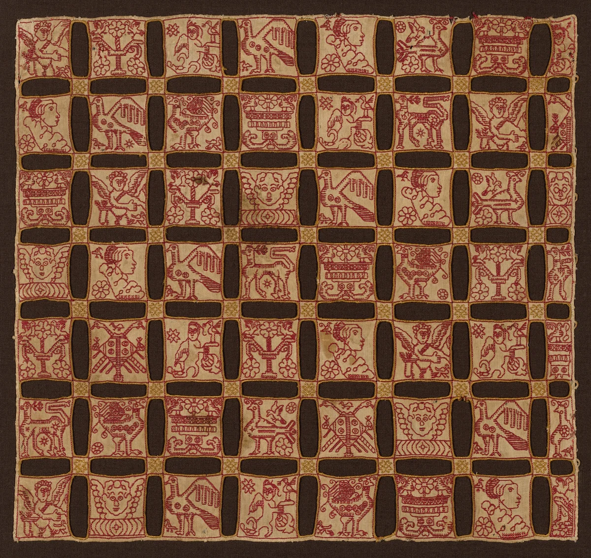 Panel (Probably used as a Pillow Cover) by Italy, textile, 1590-1610