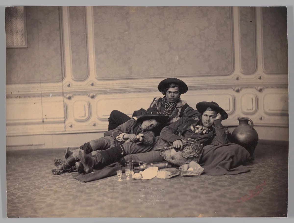 Hirten / Pifferari mit Brotzeit by Jacob Wothly, photograph, 1860-1870
