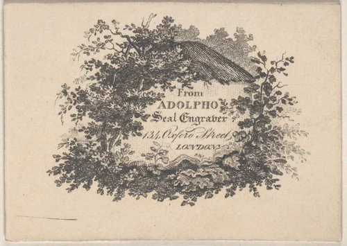 Trade Card for Adolpho, Seal Engraver by anonymous, print, 1700-1800