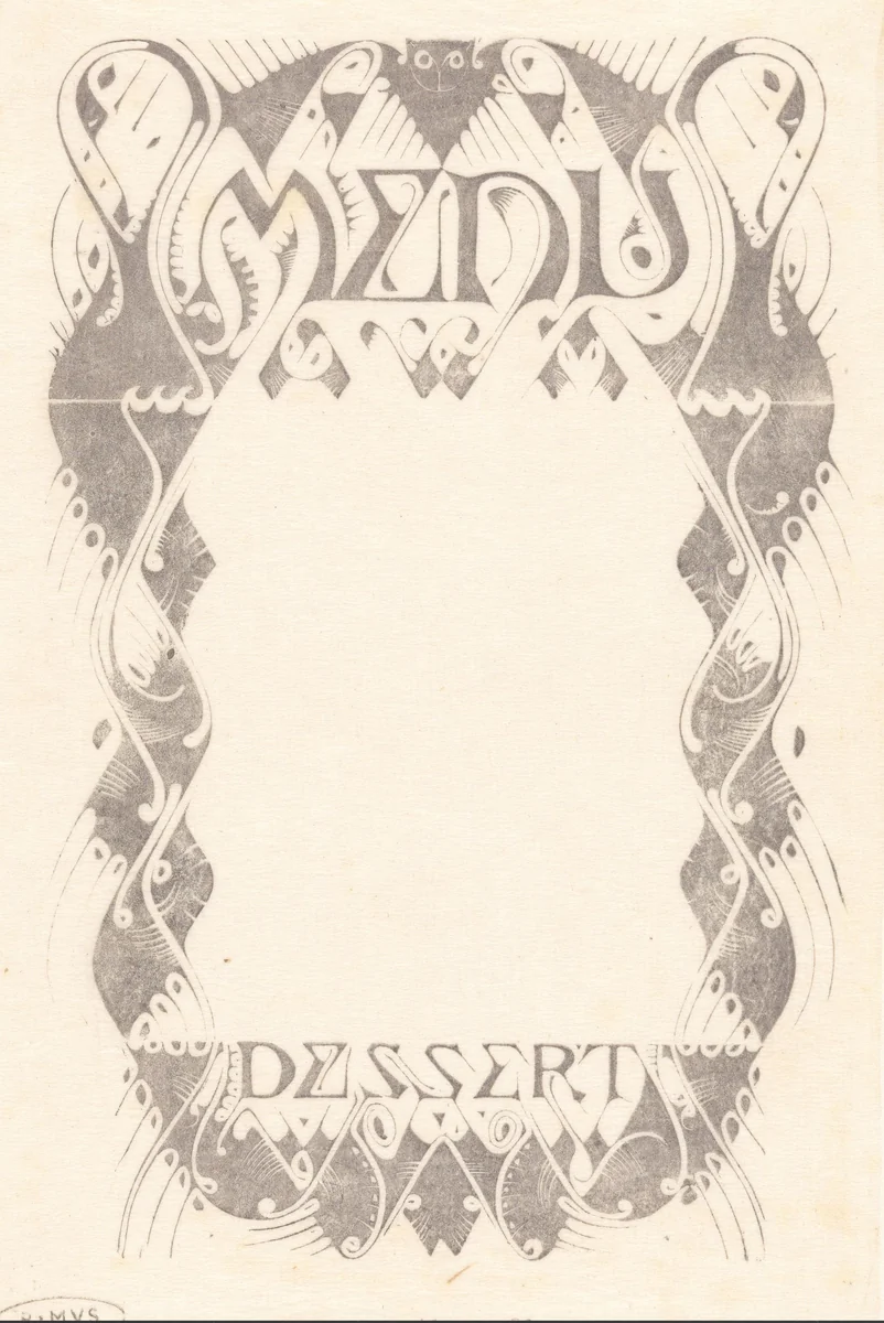 Menukaart by Karel Petrus Cornelis de Bazel, print, 1896