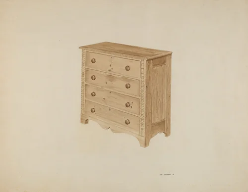 Chest of Drawers by Joe Brennan, index of american design, 1939