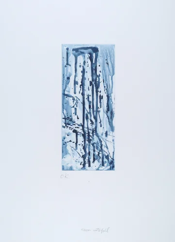 Narrow Waterfall by Pat Steir, print, 1991