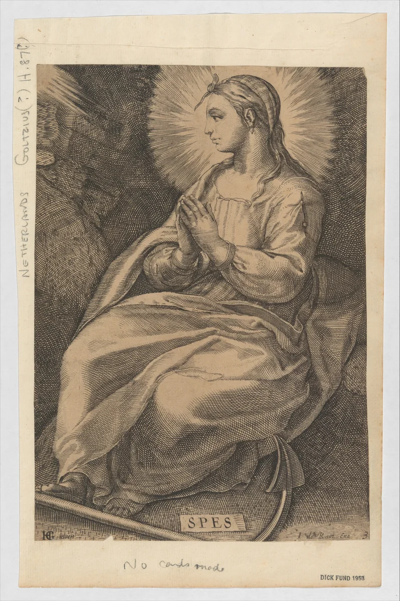 Spes (copy) by anonymous, print, 1648-1696