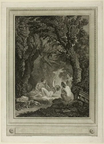 The Mysterious Swing by Gérard Vidal, print, 1762-1804