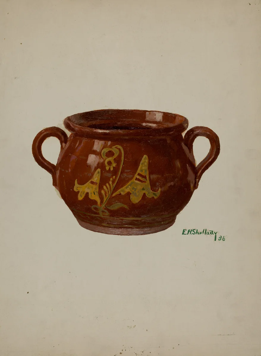 Pa. German Jar by Eugene Shellady, index of american design, 1936