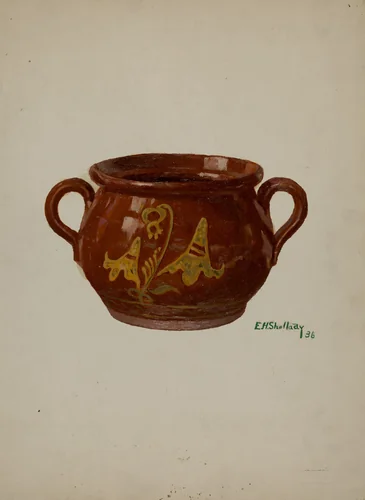 Pa. German Jar by Eugene Shellady, index of american design, 1936