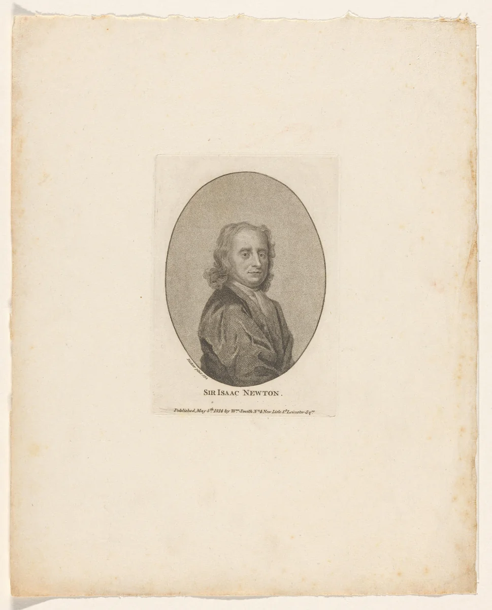 Portret van Sir Isaac Newton by anonymous, print, 1814
