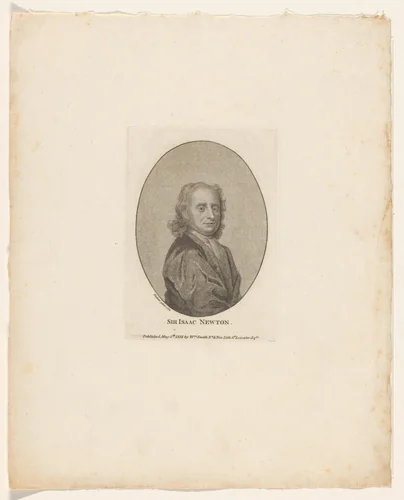 Portret van Sir Isaac Newton by anonymous, print, 1814