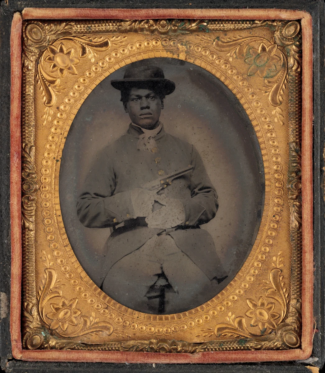 Portrait of a USCT Private by American 19th Century, photograph, 1863-1865