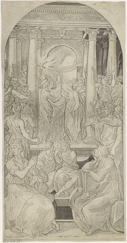 Huwelijk van Maria en Jozef by Unknown, print, 1515-1565