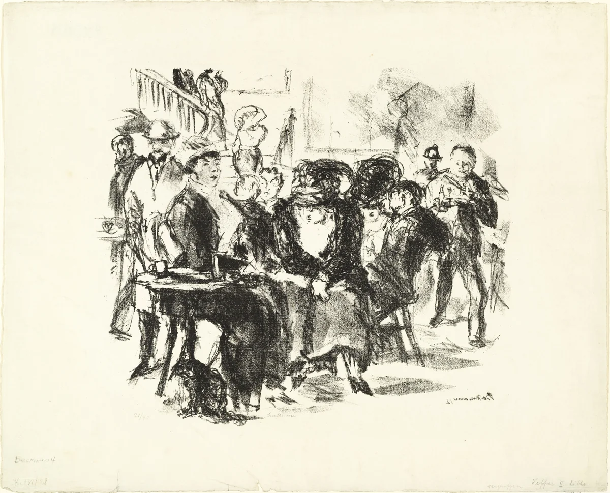 The Café Admiral (Admiralscafé) by Max Beckmann, print, 1911