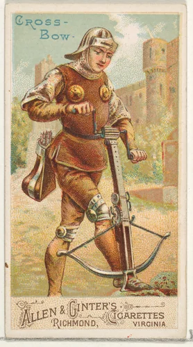 Crossbow, from the Arms of All Nations series (N3) for Allen & Ginter Cigarettes Brands by Allen & Ginter, print, 1887