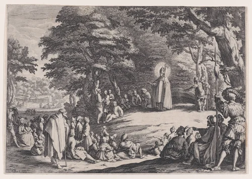 Saint Amond, St. Nicholas, or St. Séverin by Jacques Callot, print, 1620-1630