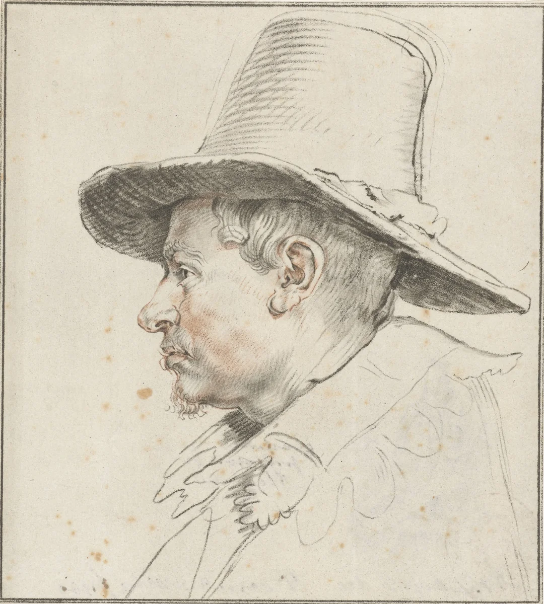 Portret van een onbekende man by Johannes Körnlein, print, 1766