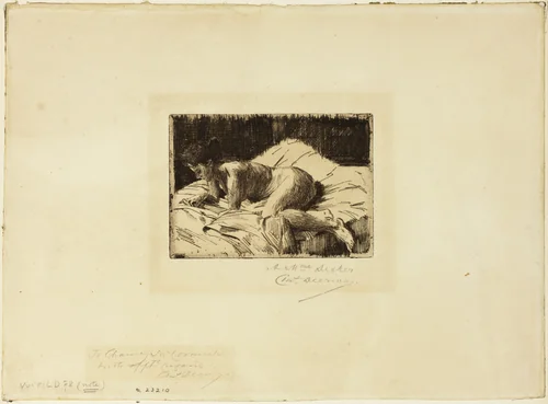 Nude Lying Down by Charles Deering, print, 1895-1905