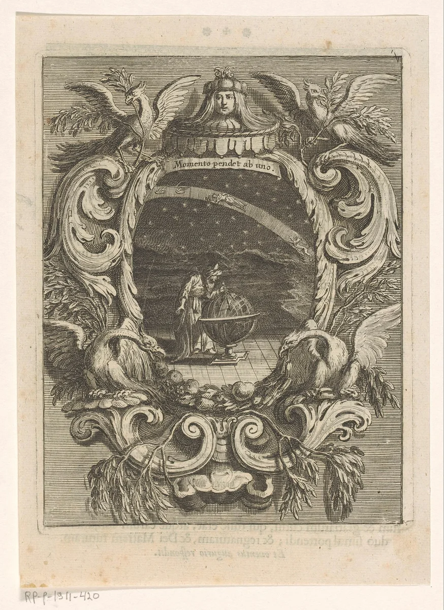 Opmeten van de hemel by Gabriel Ehinger, print, 1695