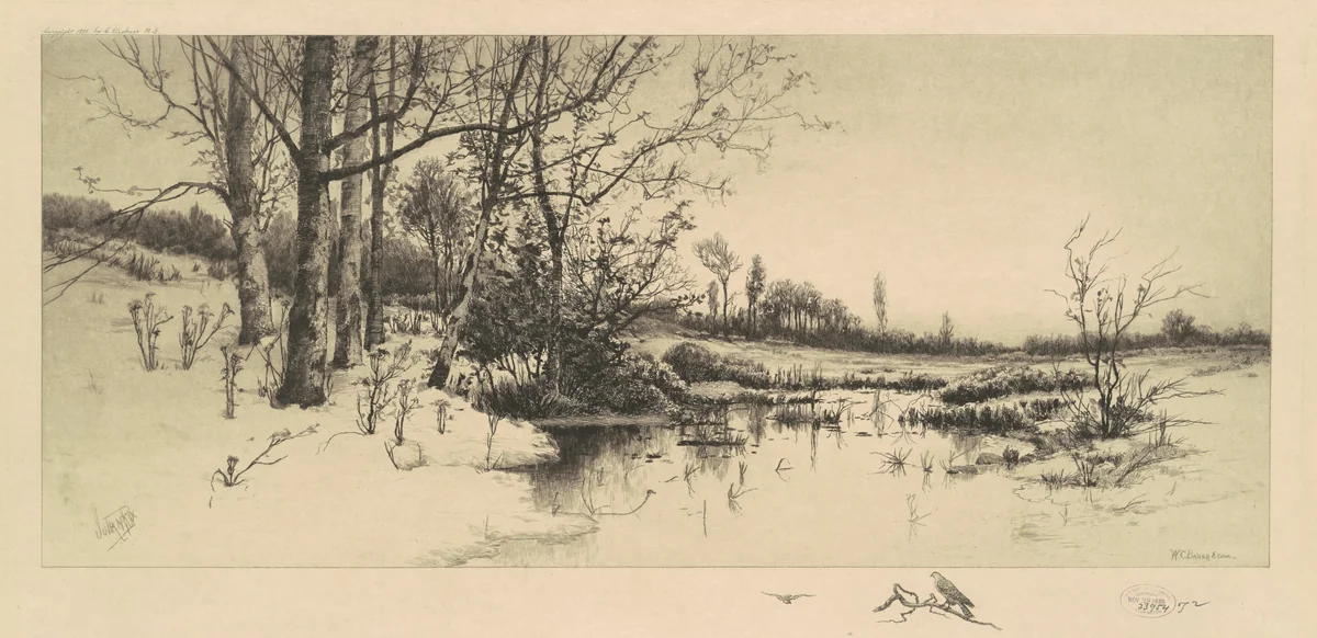 Robed in a Garment of Untrodden Snow by W.C. Bauer, print, 1888