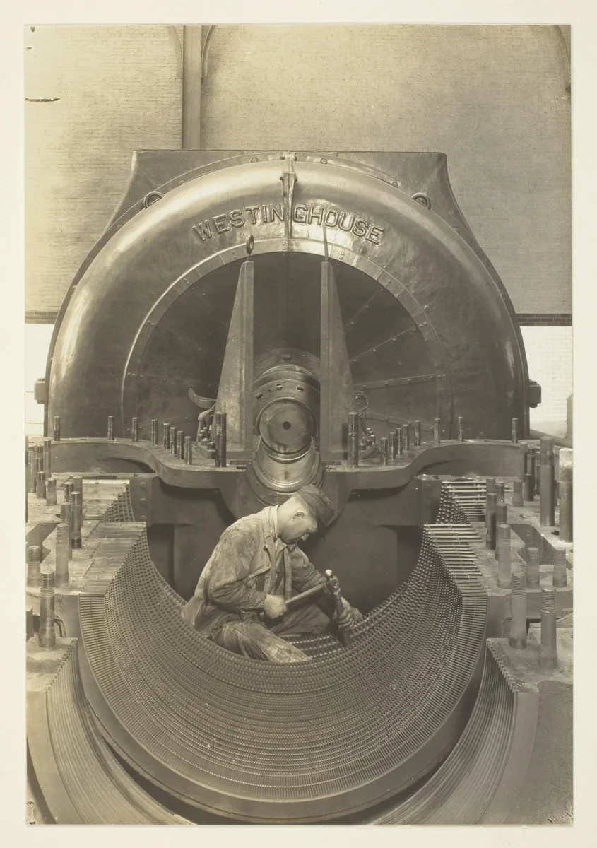 The Turbine, Power-House, New York City by Lewis Wickes Hine, photograph, 1920