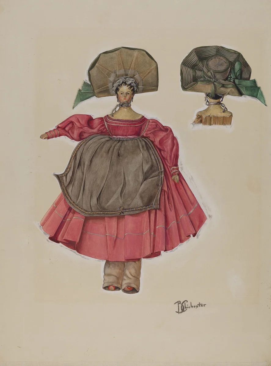 "Dutch" Doll by Beverly Chichester, index of american design, 1937