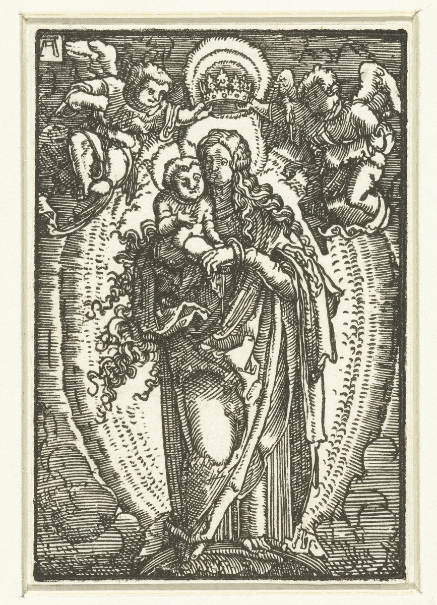Kroning van Maria by Unknown, print, 1506-1538