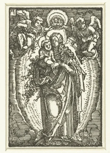 Kroning van Maria by Unknown, print, 1506-1538