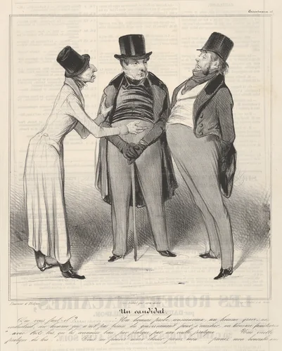 Un Candidat, plate 48 from "Caricaturana" by Honoré Daumier, print, 1808-1879