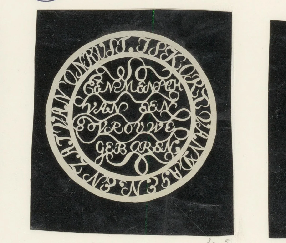 Spreuk: Een Mensch van een vrouwe geboren. Is kort van dagen en zat van onrust by anonymous, other, 1750-1849