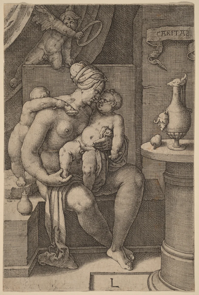 Caritas (Charity) by Lucas van Leyden, print, 1530