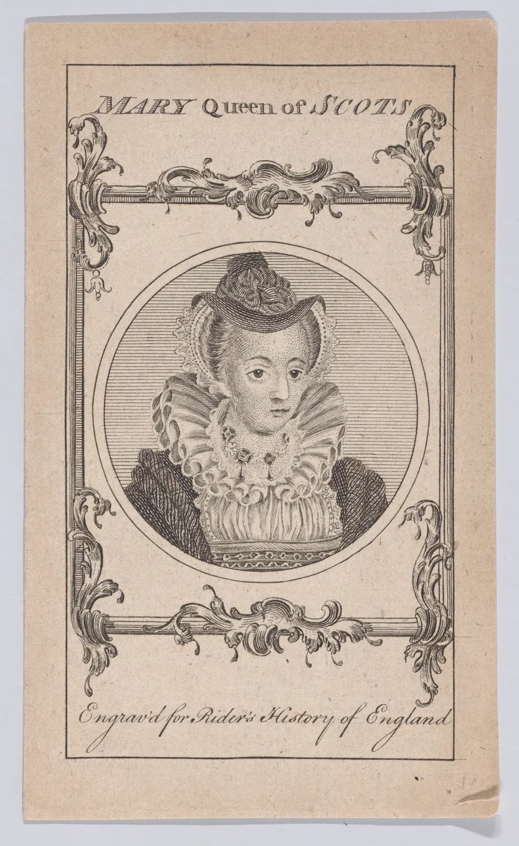 Mary, Queen of Scots by Isaac Oliver, print, 1771-1799