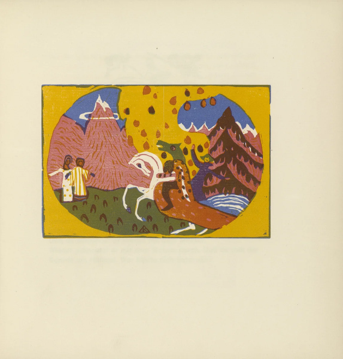 Mountains (Berge) (plate, folio 35) from Klänge (Sounds) by Wassily Kandinsky, illustrated book, 1913
