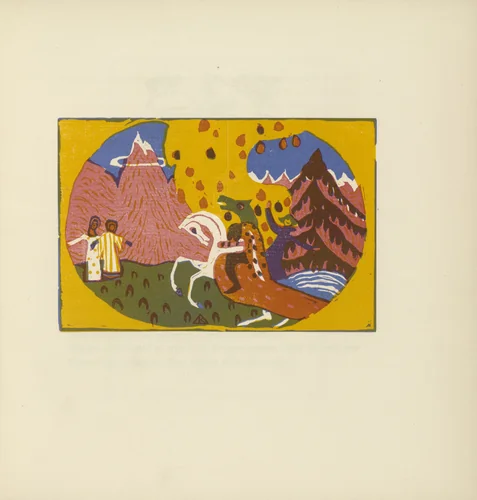 Mountains (Berge) (plate, folio 35) from Klänge (Sounds) by Wassily Kandinsky, illustrated book, 1913