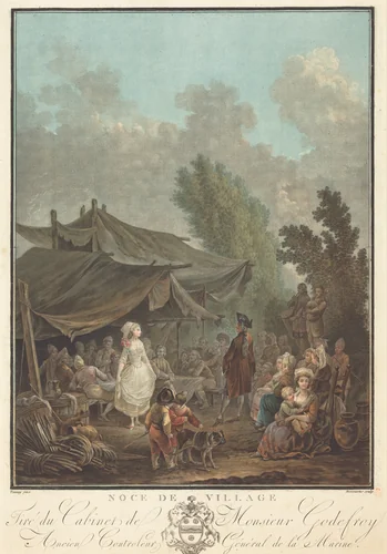 Noce de Village (Village Wedding) by Charles-Melchior Descourtis; Nicolas Antoine Taunay, print, 1785