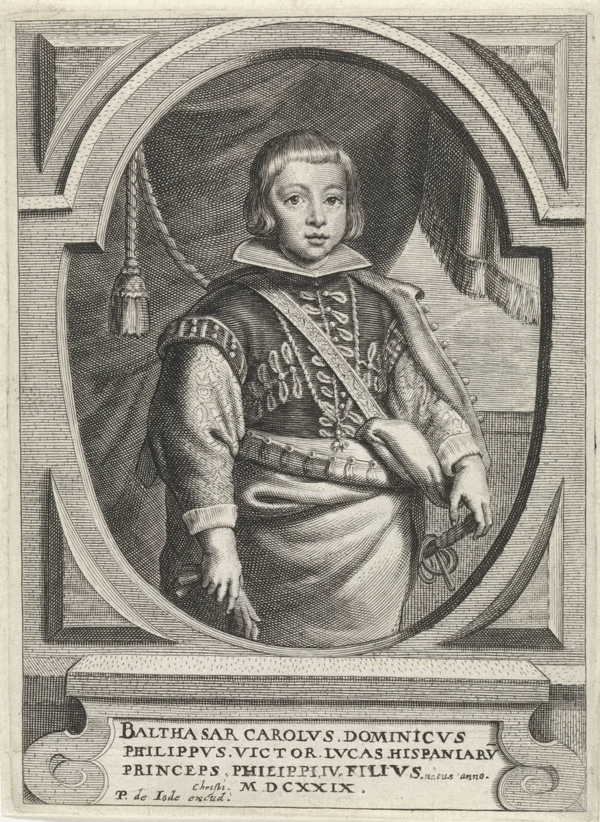 Portret van Baltasar Carlos by Pieter de Jode, print, 1628-1670