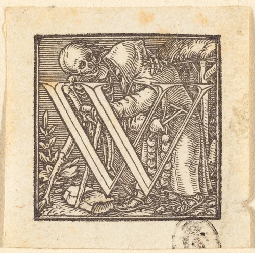 Letter W by Hans Lützelburger, print, 1518-1528